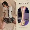 Lencería Sexy Puro Deseo Uniforme JK Falda a Cuadros Juego de Rol Traje de Actuación Pasión Ardiente 8058