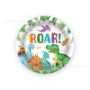 Prato de Papel Dinossauro Aquarela Desenho Animado Exportação Decoração Festa de Aniversário Infantil Suprimentos Dinossauro Estéreo Verde Selva Festa