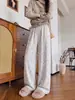 Pantalones Casuales de Pierna Ancha con Estampado de Leopardo para Otoño e Invierno, Transfronterizos Europeos y Americanos, Pantalones Largos Casuales Simples Sueltos para Mujer, Pantalones Largos Estampados Versátiles de Moda