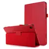 Adecuado para Samsung Tab A9/A9+ 11 pulgadas, Funda Protectora con Soporte de Patrón de Lichi, Funda de Cuero Anti-Caída de Cobertura Completa, Estilo de Negocios Simple
