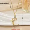 Collar de Bendición con Diseño Personalizado Ins para Mujer Chapado en Oro de 18 Quilates Cadena para Clavícula con Diamantes de Nicho Collar de Acero de Titanio de la Fortuna Venta al por Mayor