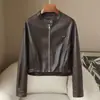 Pequena Quantidade de Roupas 2026 Haining Primavera Nova Jaqueta Casual Feminina de Couro PU para Mulheres Baixas