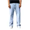 Jeans de Hombre de Pierna Recta Delgados, Estilo Nuevo Transfronterizo Europeo y Americano, Holgados, de Tencel, Casual de Negocios