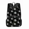 Mochila de Moda Estampada para Hombre Transfronteriza Estampado de Fútbol Mochila Ligera para Estudiantes Niños Casual Gran Capacidad Bolsa Escolar
