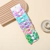 10 Piezas por Tarjeta Diadema de Unicornio con Degradado Arcoíris Lazo de Escamas de Pez Clip para el Cabello Infantil de Halloween Dibujos Animados