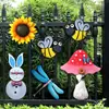 Decoração de Parede de Ferro para Jardim Externo, Pátio, Parede, Pingente Flor Borboleta, Parede de Jardim de Infância, Varanda, Pendente de Parede, Decoração de Parede