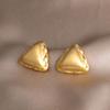 Pendientes de Alambre Metálico con Dibujo de Personalidad de Moda Transfronteriza Europea y Americana Pendientes Triangulares Aguja de Plata Temperamento Simple Pendientes de Gama Alta