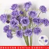 Rosas de Creme Simuladas de 3 Cabeças, Decoração de Fundo para Casamento, Arranjo de Flores para Guia de Estrada, Flores de Seda Estilo Europeu para Casamento, Flores Artificiais