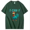 Tamanho Europeu CruzadoCorvo Negro F-Caw-F Pássaro Negro Interessante Manga Curta Gola Redonda 2000 Roupas Masculinas Novo
