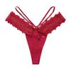 Bragas Sexy de Encaje Transpirables para Mujer, Tanga, Cintura Baja, Tirantes Elásticos Finos, Fitness, Tallas Grandes, Estilo Europeo y Americano, Ropa Interior Única
