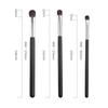 Set de 3 Pinceles de Maquillaje de Pelo de Poni Pelo Animal Color Auxiliar Pincel para Sombras de Ojos Principiante Pincel Detalle para Párpado Inferior Venta al por Mayor