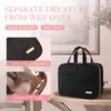 Bolsa de Maquillaje Grande para Colgar de Amazon para Mujer con Separación Húmeda y Seca, Ganchos de Almacenamiento, Adecuada para Viajes Cortos y Viajes