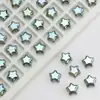 Venda Quente Transfronteiriça 8mm Galvanizado Estrela de Cinco Pontas Contas de Vidro Pingente de Cristal DIY Acessórios de Cabelo Colar Pulseira Materiais e Acessórios
