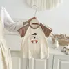Ropa de bebé, conjunto de verano para niños, mameluco de manga corta, estilo de verano delgado, mameluco infantil súper lindo y adorable, traje para gatear
