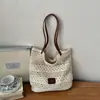 Bolso de Punto Calado de Gran Capacidad Transfronterizo para Mujer, Nuevo Bolso Cruzado de Hombro Casual Verano 2026, Bolso de Cubo Tejido