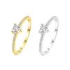 Anel de Prata de Lei S925 Coração Simples Zircônia Feminino Versátil Temperamento Estilo Cool Personalidade Joia de Mão Levemente Luxuosa Nova Dropshipping