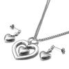 Europa y Estados Unidos nuevo conjunto moda simple collar de corazón hueco + aretes dos piezas venta al por mayor de fábrica