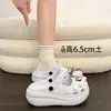 Versátil Estilo MilenioPunto Rojo y Blanco Retro Pinza para el Cabello Gato Ropa Exterior Casual Estilo No Común Chanclas con Puntera de EVA Mujer Verano