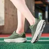 Tênis HK para Corrida em Trilha, com Amortecimento a Ar e Sola Grossa, Malha Respirável, Confortável, Absorvente de Choque, Resistente ao Desgaste, para Corrida de Longa Distância e Treinamento de Testes Físicos