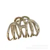 Pinza Geométrica Ondulada de Metal de Gama Alta Estilo Coreano Simple Ins Pinza de Agarre Pinza de Tiburón Diseño de Moda Accesorios para el Cabello para Mujeres
