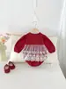 Ropa para bebé para primavera y otoño, mameluco nuevo y elegante, vestido de princesa para el primer cumpleaños del bebé, atuendo para celebración de 100 días, body para el primer mes