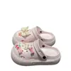 Sapatos com Furos de Laço Cereja Doce Roupa Externa de Estudante Verão Respirável Leve Sola Grossa Biqueira de EVA Chinelos Femininos