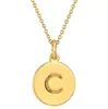 Collar Colgante de 26 Letras Transfronterizo, Moderno, Sencillo, Diseño de Nicho, Cadena para Clavícula Versátil para el Uso Diario para Mujeres