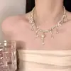 Collar de Borlas de Perlas Antiguas de Alta Gama para Mujer, Collar de Perlas, Colgante de Perlas, Cadena para Clavícula con Diseño de Nicho