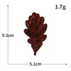 Lentejuelas Bordadas de Acción de Gracias Serie Cosecha de Otoño Bordado por Computadora Hoja de Arce Calabaza Parche de Tela Bordado Parche para Ropa DIY