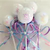 Decoración de Pastel Adorno de Amor Enchufe de Moño Bola de Lentejuelas Inserto de Decoración de Pastel Decoración de Mesa de Fiesta para Postres