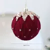 Nova Bola de Natal de Plástico Pintada Colorida Oca de Veludo de Formato Irregular 8CM Enfeite de Natal Decorações de Natal Atacado