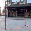 Suporte de lanterna personalizado Ferro vermelho 2,2 m de altura Lanterna enigmas Festival de meio de outono Shopping Mall Adereços de atividade