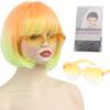Pelucas Coloridas Transfronterizas con Varios Estilos, Flequillo Lateral, Cabello Corto de Estudiante, Estilos Cortos Europeos y Americanos, Deslumbrantes y Exquisitas