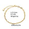 Pulsera Estilo Coreano Concha Flor Diamante Borla Perla Imitación Trébol Doble Capa Acero Titanio Venta al por Mayor