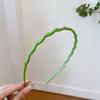 Nuevo Aro para el Cabello Coreano de Color Caramelo Ondulado Diadema Delgada Dulce Elegante Antirroturas Accesorios para el Cabello con Dientes