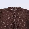 Ins Moda Europeia e Americana Transfronteiriça 2026 Nova Moda Estilosa Amazon Atacado Feminino Renda Vintage Cadarço Transparente Camisa Top