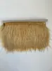 Em estoque 51 Cores Borda de Tecido com Penas de Avestruz 7-9cm Fita de Penas Criptografada Decoração de Vestido de Noiva Tira de Tecido com Penas