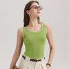 Chaleco para Mujer Correa Base Sling Interior Deportivo Blanco Sin Mangas Ajustado Color Sólido Primavera y Verano Ropa Exterior de Verano para Mujer Transpirable
