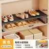 Armário de sapatos prateleira em camadas rack de armazenamento armário organizador de prateleira divisória de sapato de couro prateleira de armazenamento divisória de sapato doméstico