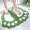 Alfombrilla de Piso Estilo Huella de Pie de Dibujos Animados Baño Inodoro Absorción de Agua Antideslizante Aislamiento Frío Almohadilla para Pies Alfombrilla de Entrada