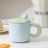 Taza de café de cerámica coreana ins fresca color caramelo macarrón con marca para pareja, para el hogar, para niños y niñas