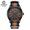 Reloj Marca Ochstin para Hombre Correa de Nylon Resistente al Agua Moda Tendencia Reloj para Estudiante Varón Venta al por Mayor