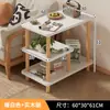 Mesa de centro moderna y minimalista para uso doméstico, adecuada para salas de estar, con múltiples niveles, diseñada para colocarse junto a un sofá y con un estante de almacenamiento creativo y multifuncional, ideal para apartamentos pequeños