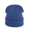 Gorro de Lana Acrílica de Amazon para Hombres y Mujeres, Gorro de Punto Pullover Otoño e Invierno Europeo y Americano, Gorro de Punto Plano Color Caramelo