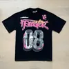 Comercio Exterior Transfronterizo Hellstar Hellstar Marca de Tendencia Europea y Americana Talla Grande Holgada Sudadera Camiseta Casual de Manga Corta para Hombre y Mujer