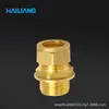 Conexión de tubería de cobre con férula de latón, rosca externa directa para cable externo, accesorios de refrigeración, ingeniería de tuberías, venta al por mayor