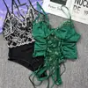 Mono de Encaje con Tirantes y Corsé Sexy de una Sola Pieza Ropa Sexy