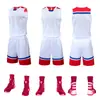 Venta al por mayor de uniformes de baloncesto para fabricantes en stock impresión más número estudiantes de primaria secundaria universidad secado rápido transpirables uniformes de entrenamiento de baloncesto
