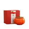 Decoración Personalizada de Cerámica Shishi Ruyi de Caqui para Lata de Té Decoración para el Hogar Cosas Buenas Vienen en Pares Caja de Regalo Set Dulces de Boda Venta al por Mayor