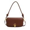 Bolso Cuadrado Pequeño Retro Francés de Axila, Bolso Bandolera de Hombro Único de Moda de Alta Gama 2025 Nuevo Bolso Baguette Elegante con Hebilla de Cierre